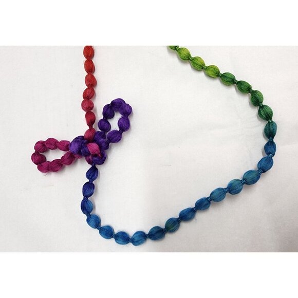 Pink Embroidered Peacock Crossbody Bag With Rainbow Beaded Strap & Zipper Pocket - Picture 2 of 10